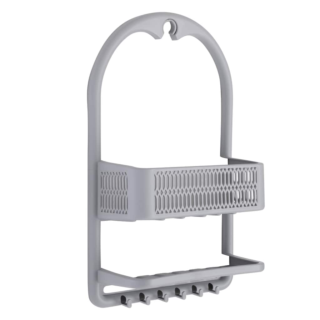 Bath Bliss Molded Shower Caddy in Grey - 17.13" x 10.43" x 4.72"