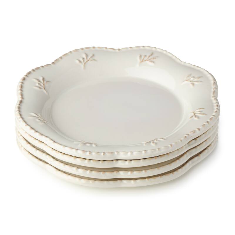 Certified International Heritage Beads Salad/Dessert Plates,Set of 4 - 9'' W x 9'' D x 1.25'' H
