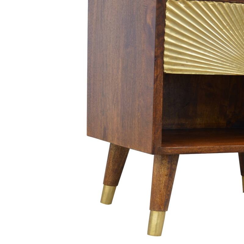 Solid Wood Manila Gold Nightstand