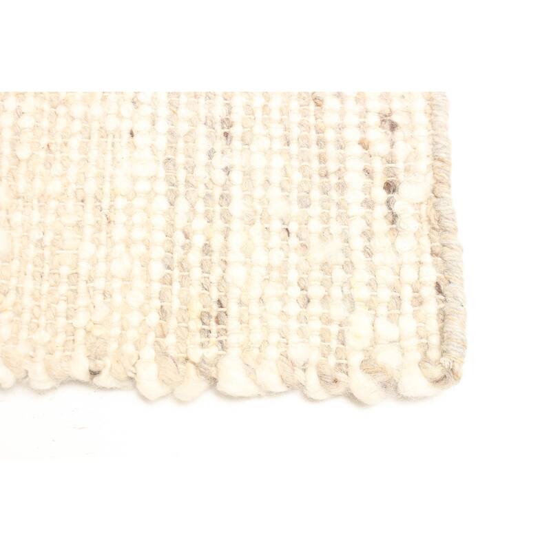 ECARPETGALLERY Braid weave Sienna Tan Wool Rug - 5'1 x 7'10