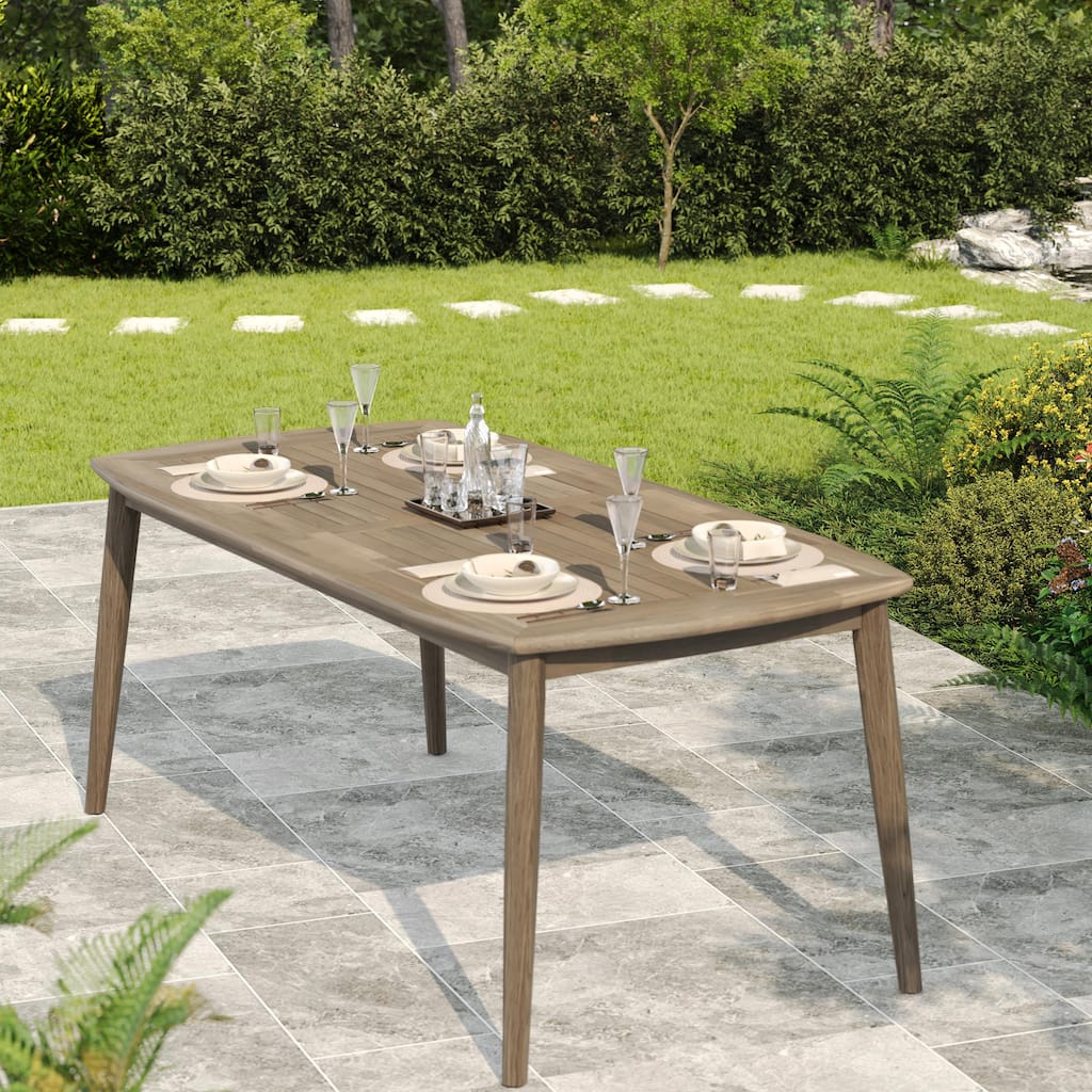8-Seater Acacia Wood Dining Table with Heavy-Duty Frame