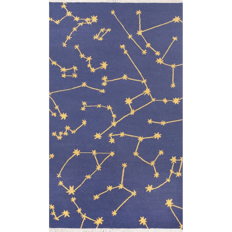 Novogratz by Momeni Jem Stella Hand Woven Flatweave Rug - 7' 9" x 9' 9" - Navy - Rectangle