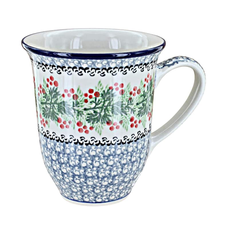 Blue Rose Polish Pottery 826 Ceramika Artystyczna Large Coffee Mug - Noelle