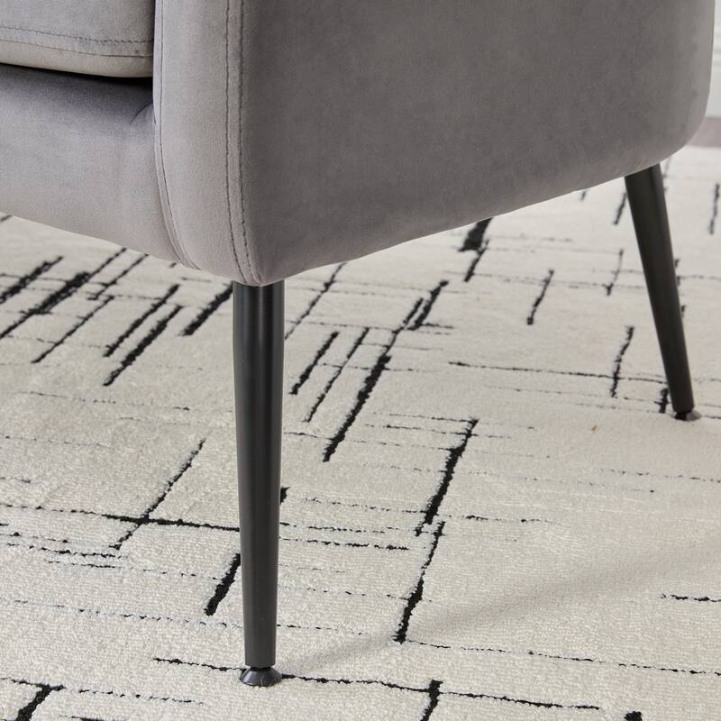 Modern Upholstered Open Back Loveseat Settee