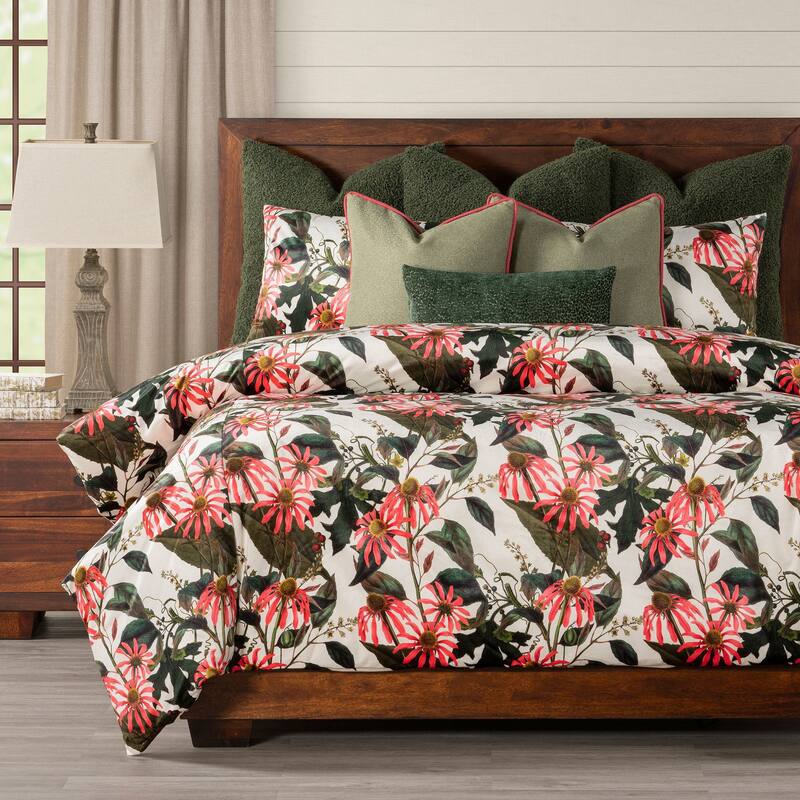 Smithsonian Classic Coneflowers Duvet Set - Queen - 9 Piece
