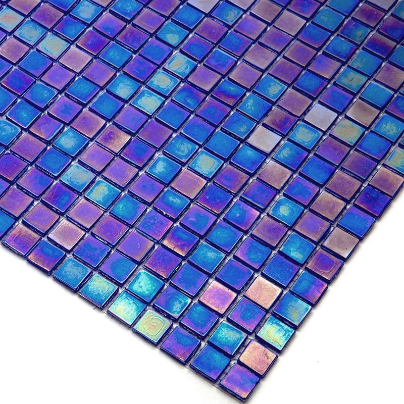 Apollo tile 12" x 12" Skosh Glossy Shimmer Cobalt Blue Glass Tile (18.69 sq ft/case) - 20 Pack