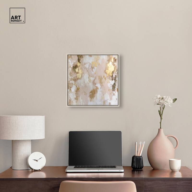 Golden Glimmer Gesture I Canvas by Art Remedy