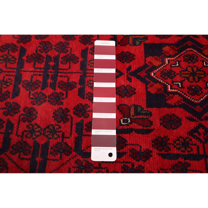 ECARPETGALLERY Hand-knotted Finest Khal Mohammadi Red Wool Rug - 3'11 x 6'0