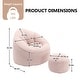 preview thumbnail 12 of 37, Microfiber Upholstered High Density Memory Foam Round Lazy Bean Bag Sofa Chair with Ottoman