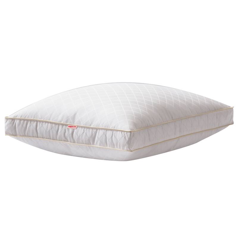 Allied Home Living Diamond Luxe Down-Alternative Cotton Gusset Pillow - White - Standard