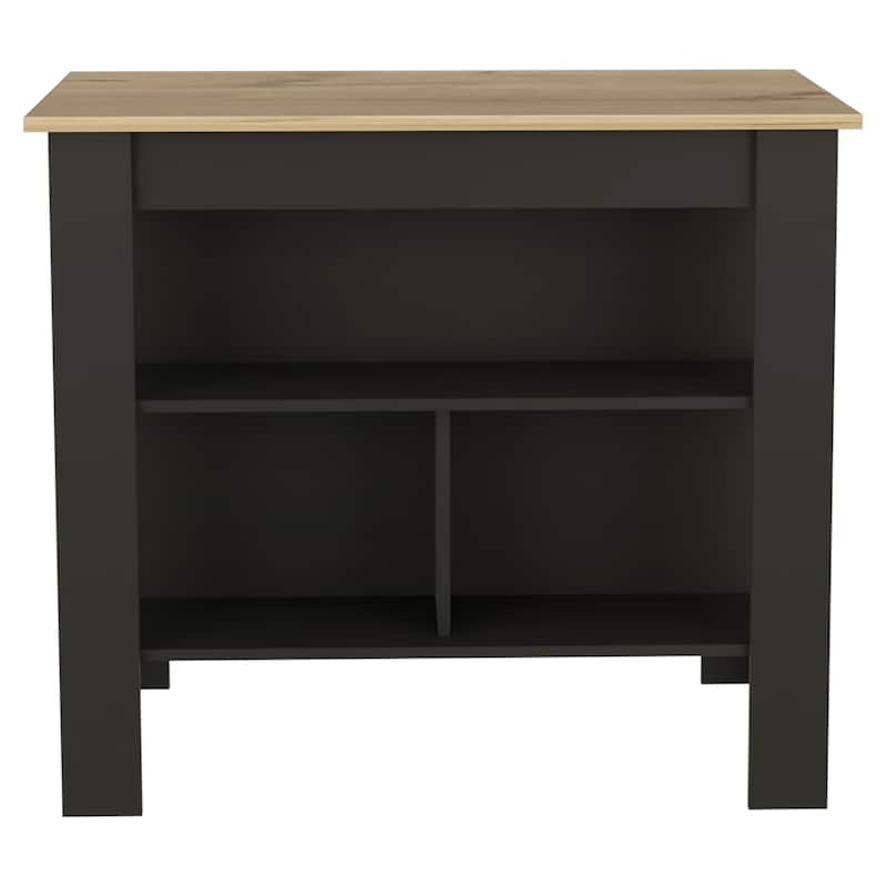 FM Furniture Brooklyn Kitchen Island with Open Storage