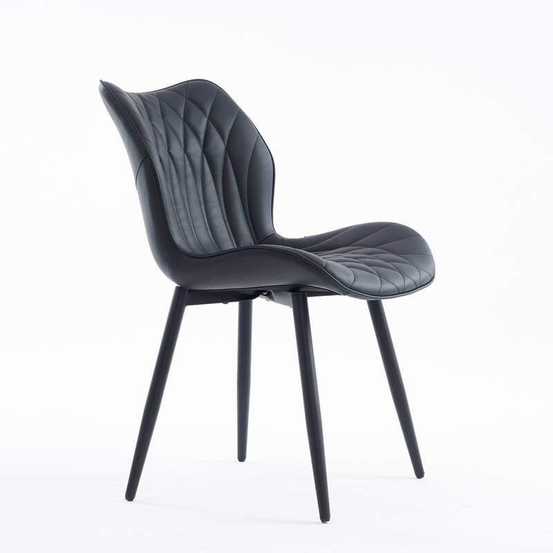 Upholstered Dining Chairs Set of 2, Faux Leather Kitchen Chairs