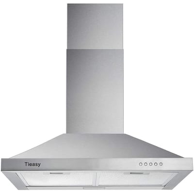 Tieasy 30 inch Wall Mount Range Hood Stainless Steel 350 CFM Kitchen