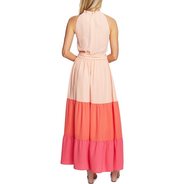 peach color women's dress