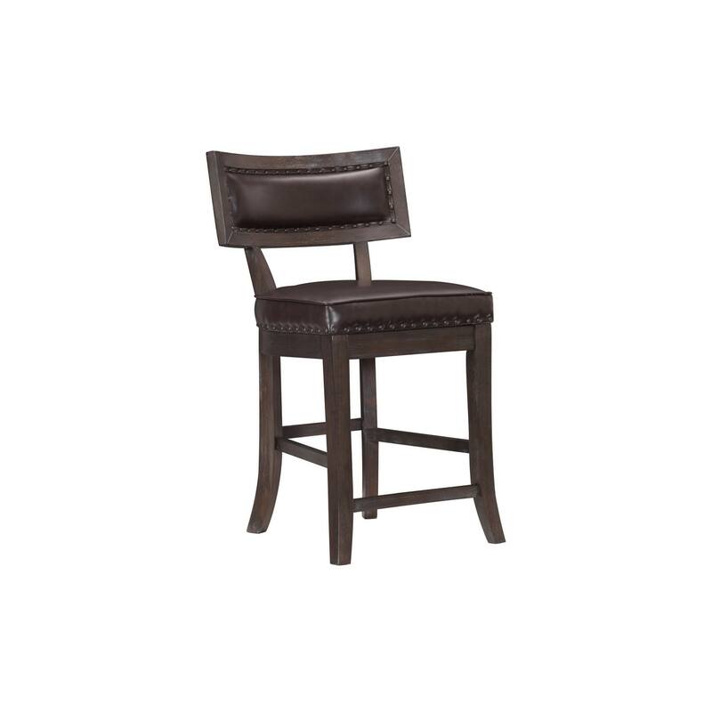 Jonie Espresso Faux Leather Storage Counter Height Set