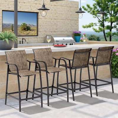 Lightweight Bar Height Barstools Outdoor Bar Stools Patio Bar Chairs - 21.3" W x 22.5" D x 44" H