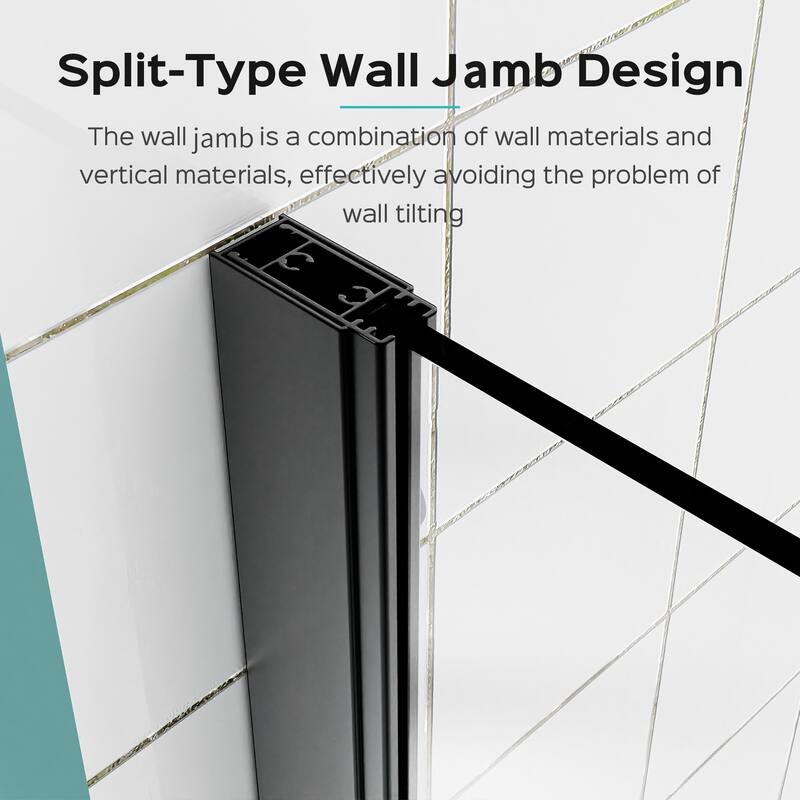 43 in. W * 58 in. H Frameless Folding Shower Doors