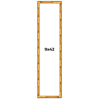 9x42 Frame Gold Bamboo Solid Wood Picture Frame | 1 Inch Moulding