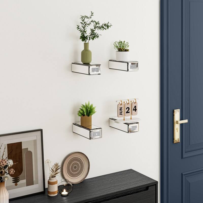 Shoe Floating Display Shelves Wall Mount Set Of 4