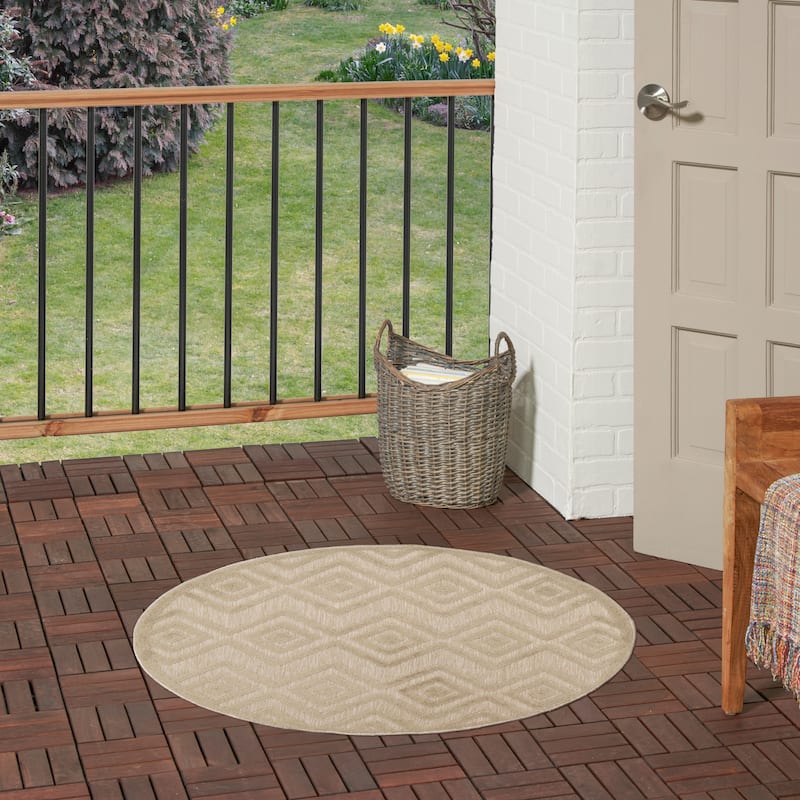 Nourison Versatile Indoor/Outdoor Geometric Flatweave Area Rug