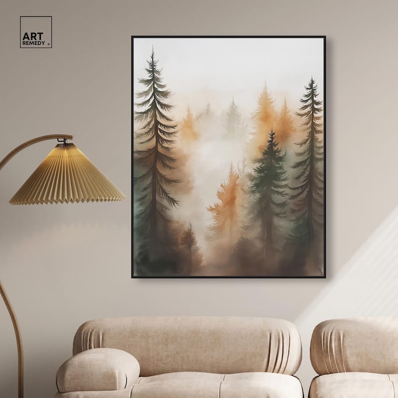 Misty Pines II Canvas by Art Remedy