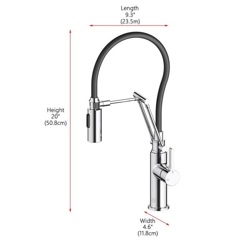 Indigo Home Single Handle Pull Down Sprayer Kitchen Faucet