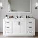 Option White / White Quartz Top / Matte Black Hardware