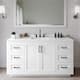 Option White / White Quartz Top / Matte Black Hardware