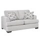 preview thumbnail 4 of 4, Porto Fabric Upholstered Loveseat - 35"H x 62"W x 37"D Silver