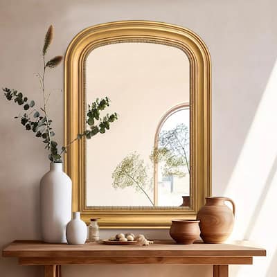Traditional Gold Wood Wall Mirror - Antique Gold - 33.5"HX23.6W"