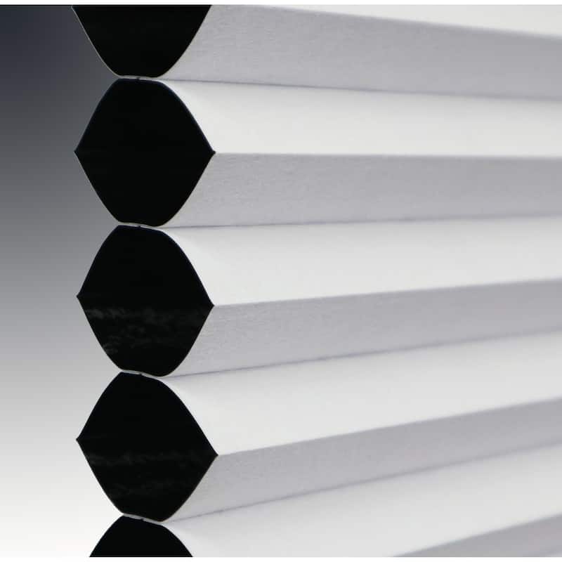 BlindsAvenue Custom 3/4" Pleat, Cordless Cellular Shades, Color Pure White, Blackout Fabric