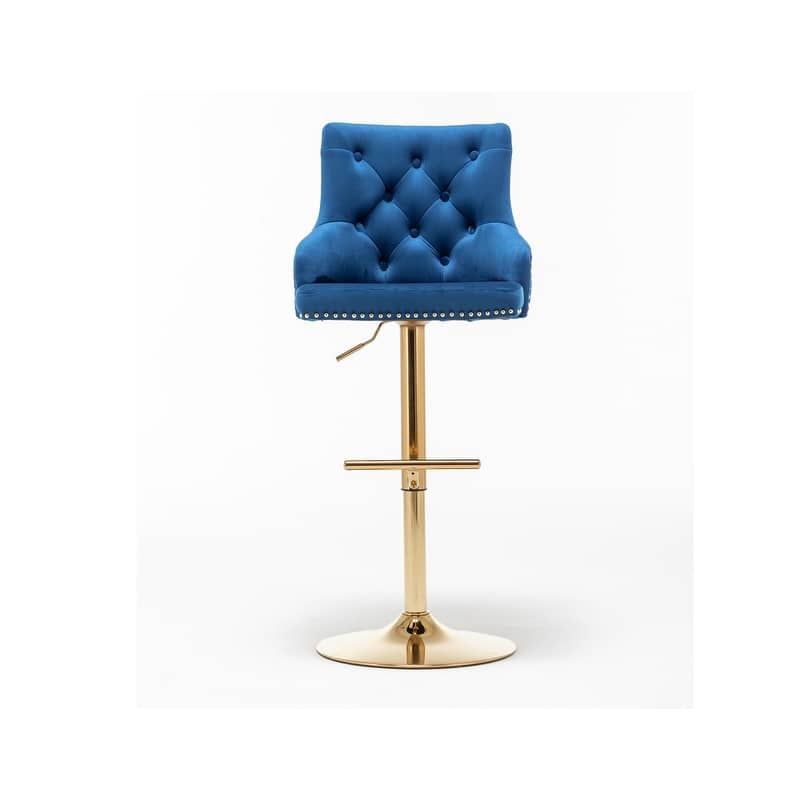 Best Master Furniture Adjustable Swivel Bar Stools with Gold Base (Set of 2)