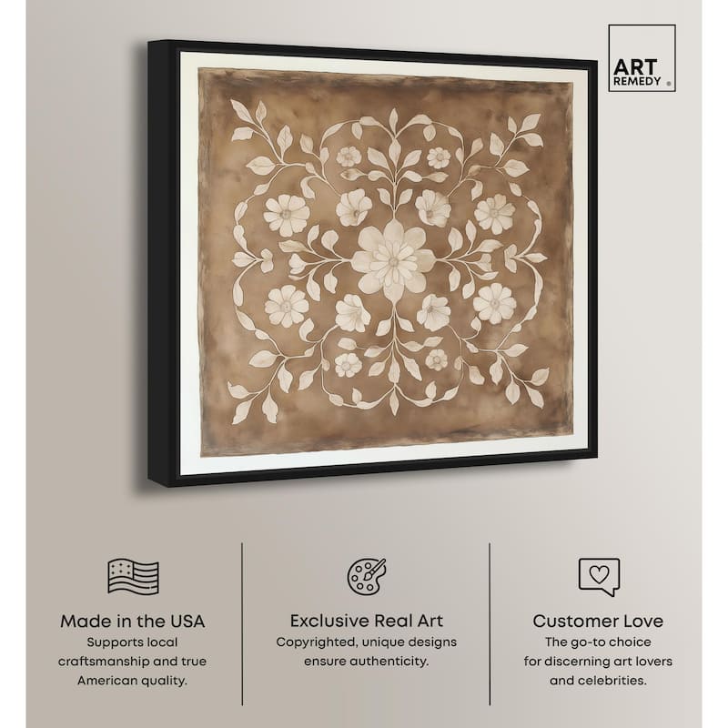 Floral Mandala Canvas by Art Remedy