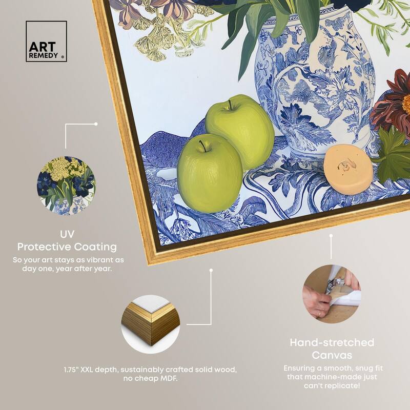Flowers and Fruit Canvas by Art Remedy
