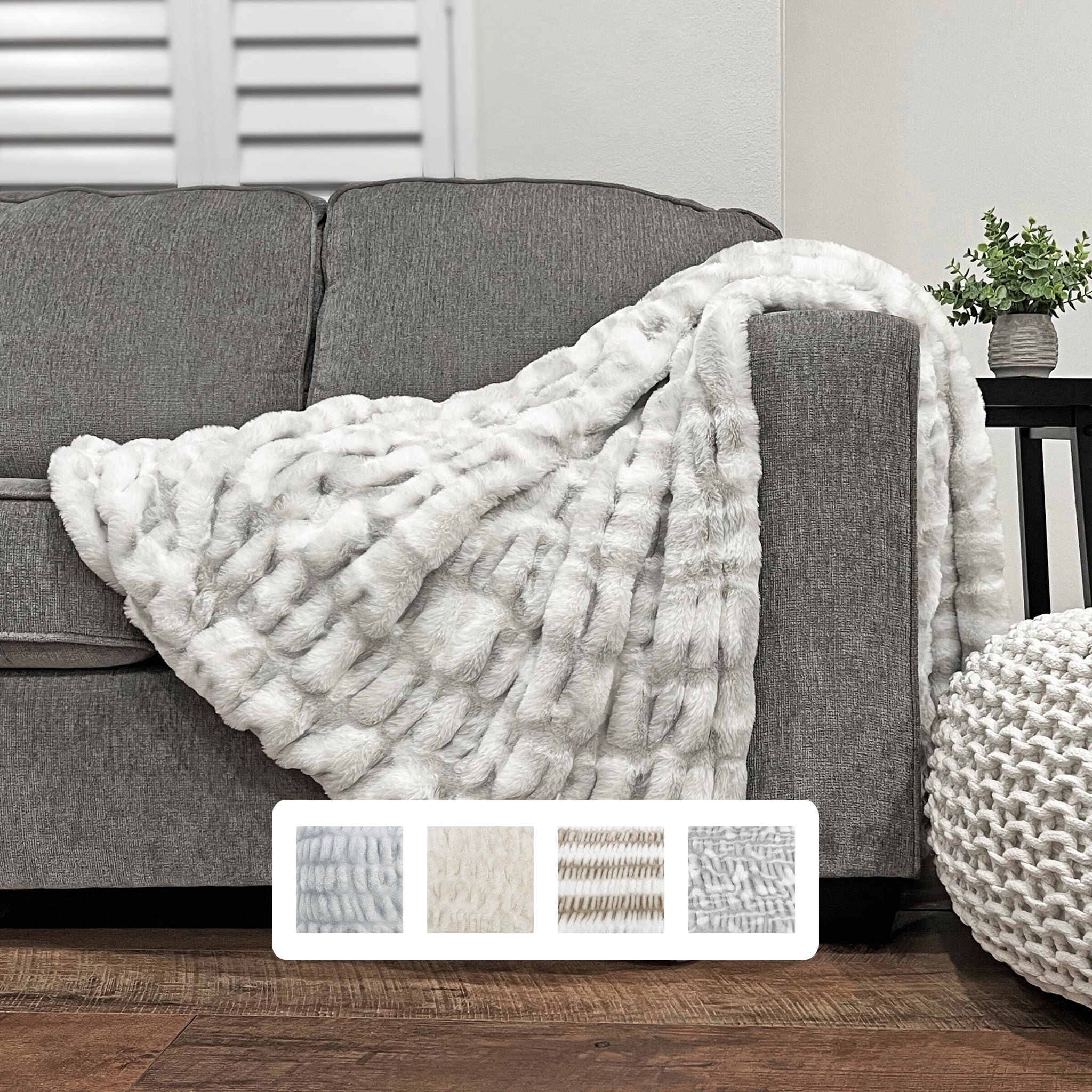 Ruched Plush Throw - On Sale - Bed Bath & Beyond - 37291291