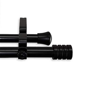 Lee 13-16" Double Curtain Rod - Elegant Steel Drapery Rod Set - 84
