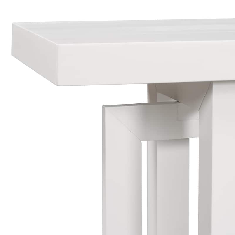 Contemporary Console Table with Wood Top