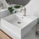 preview thumbnail 3 of 28, Kraus 3-in-1 Set White Square Ceramic Vessel Sink Arlo Faucet w/ Drain