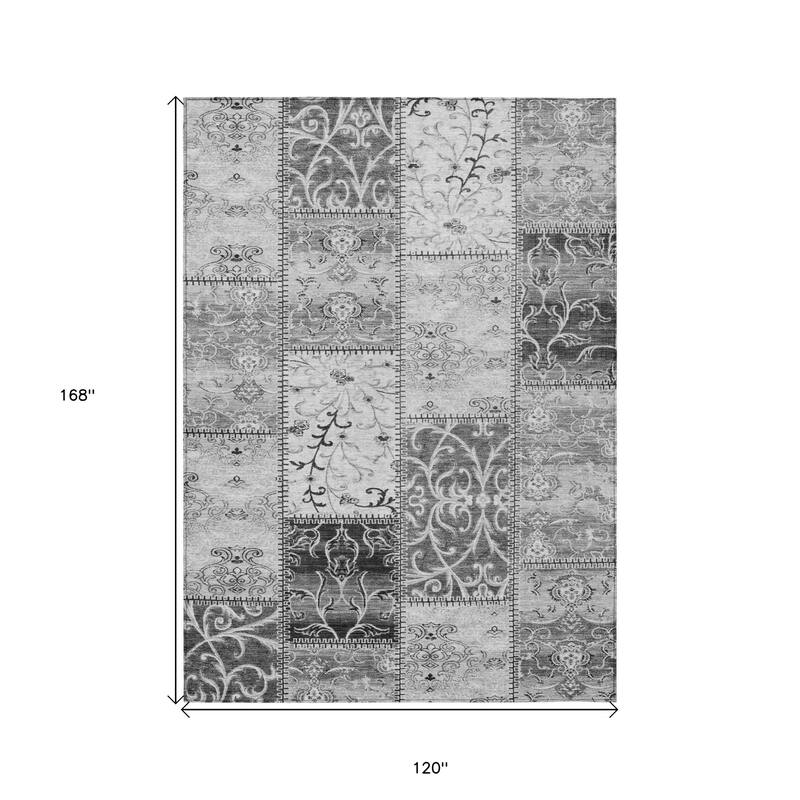 Garo Patchwork Weather Resistant Blended Style Outdoor Rug