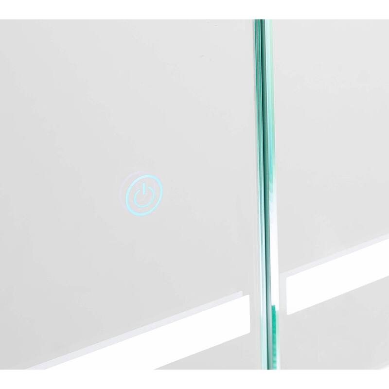 AQUADOM Royale Plus 48"x36"x5" LED Medicine Mirror Cabinet, Defogger, Dimmer, LED 3X Makeup Mirror, Outlets, Interior LED Light