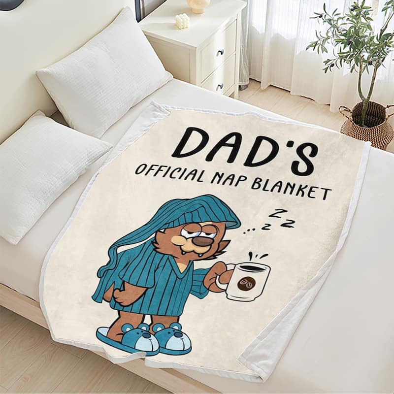 Father's Day Gift Flannel Fleece Blanket , Birthday Gift for Papa, Christmas, Thanksgiving Gift Blanket for Daddy - 40"x50"