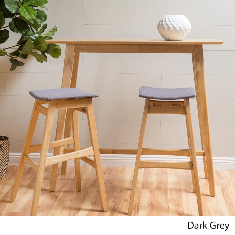 Carson Carrington Forssa 3-piece Wood Rectangle Bar Set by Christopher Knight Home - Dark Grey In Natural Oak Finish