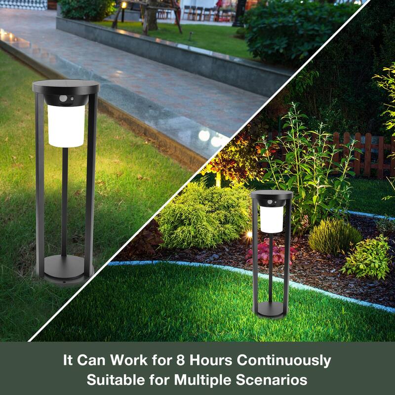 Inowel Solar Outdoor Light Pathway Garden Dusk to Dawn with Stake 1989 - 1989-600-BLACK