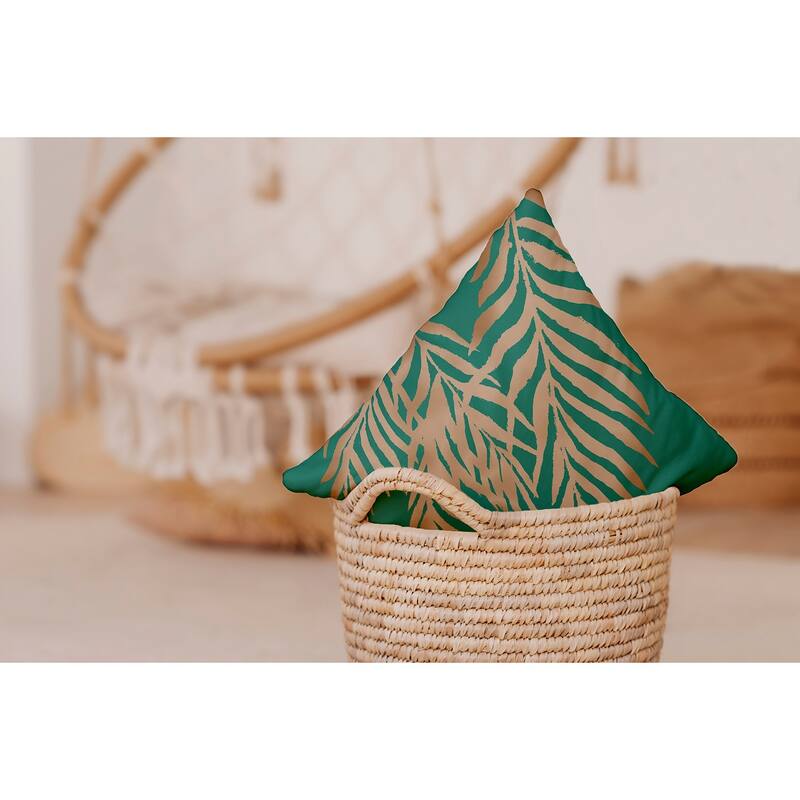 Blowing Palm Fronds Decorative Throw Pillow