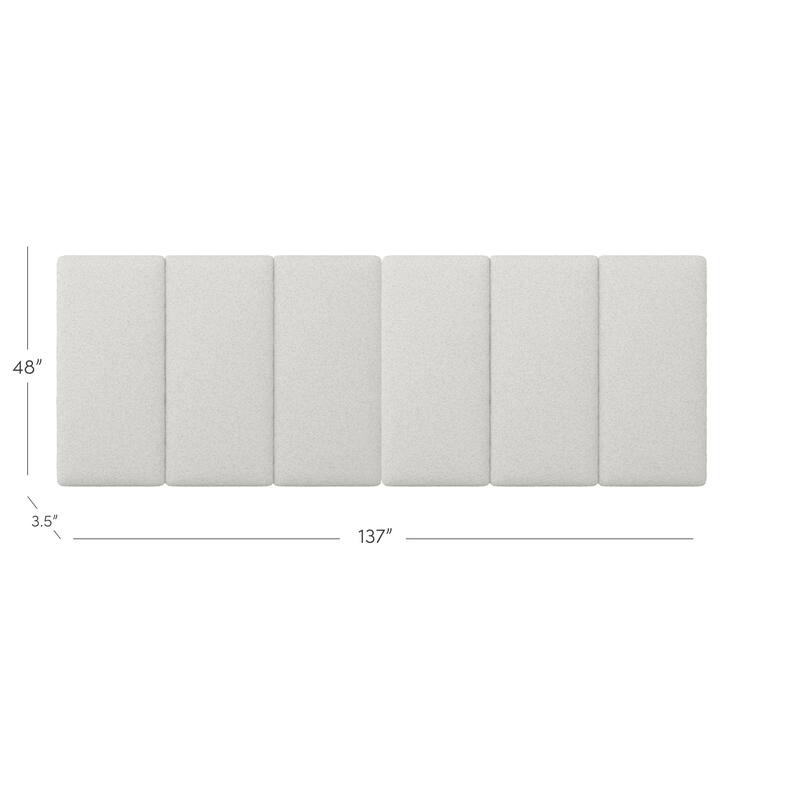 Marissa Boucle Wall Mounted Upholstered Headboard