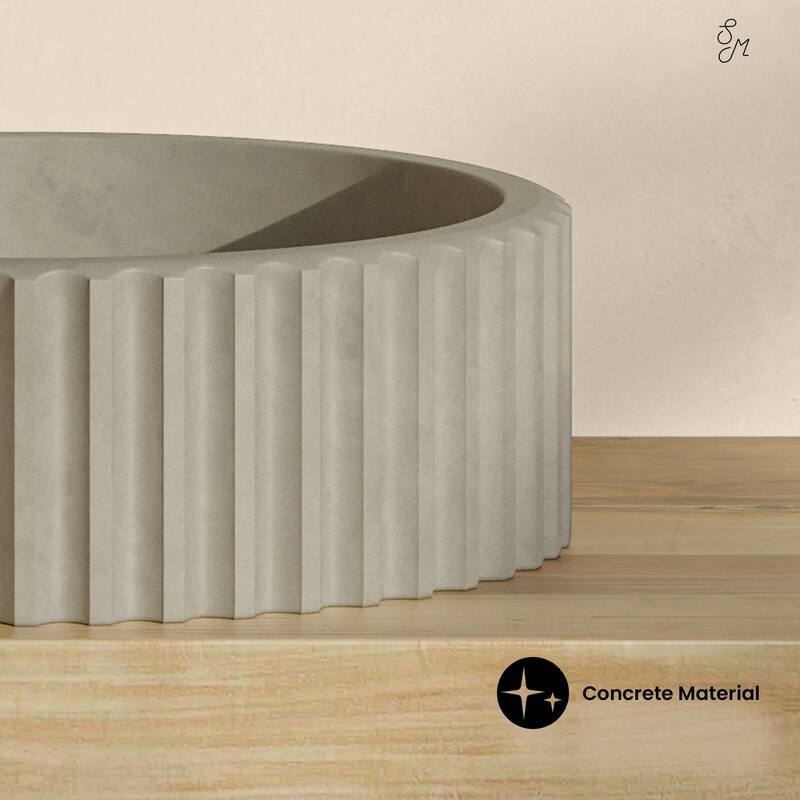 Lafayette 16" Round Concrete Vessel Sink In Taupe - 16