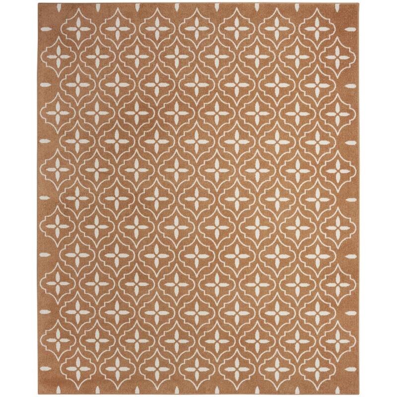 HomeRoots Geometric Modern Rectangle Outdoor Rug - 6' X 9'