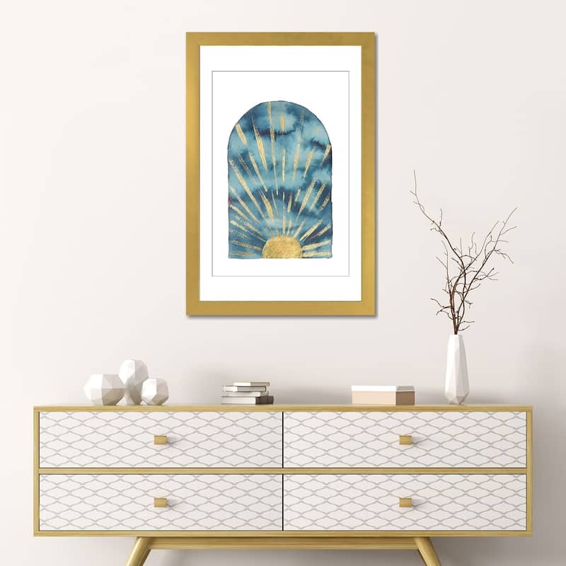 iCanvas "Navy and gold boho sunrise" by Whales Way