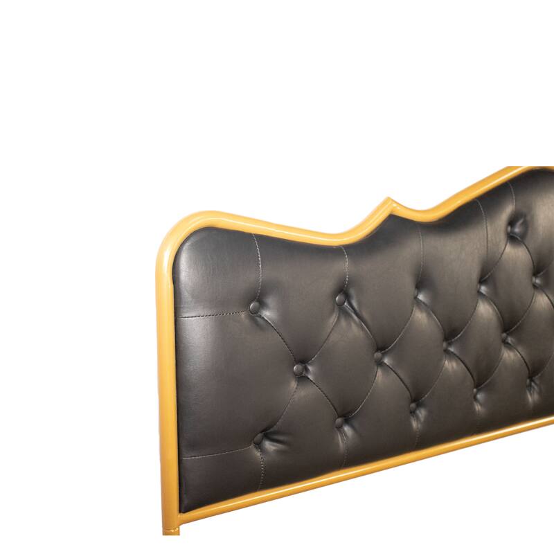 Metal frame sleeping bed with four storage drawer