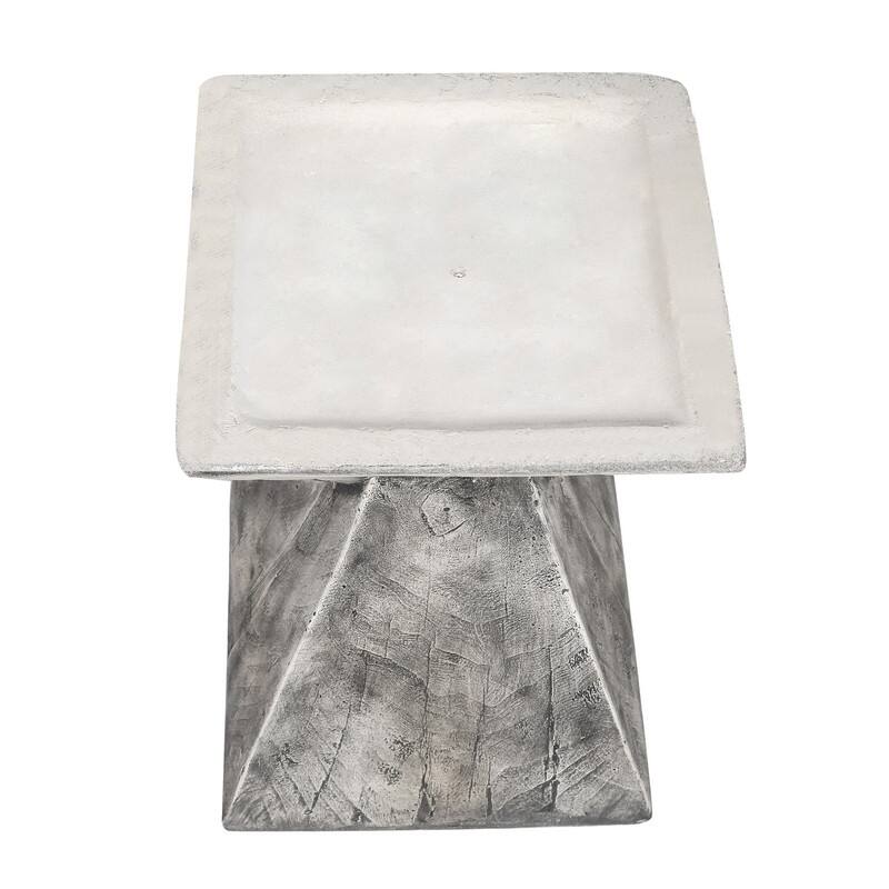 Adeco Outdoor Indoor Concrete Side Table Modern Accent End Table